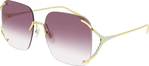 Gucci Women's Fork Oversized Rimless Sunglasses, Shiny 